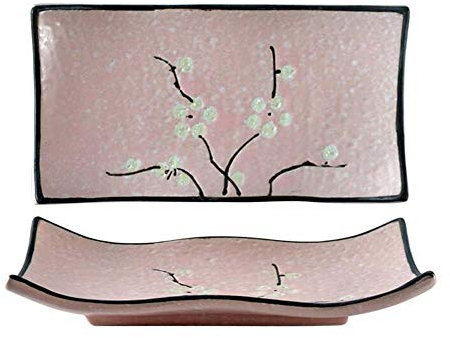 Jingyun Piatto da Portata per Piatti rettangolari per Piatti da Sushi in Stile Giapponese A14