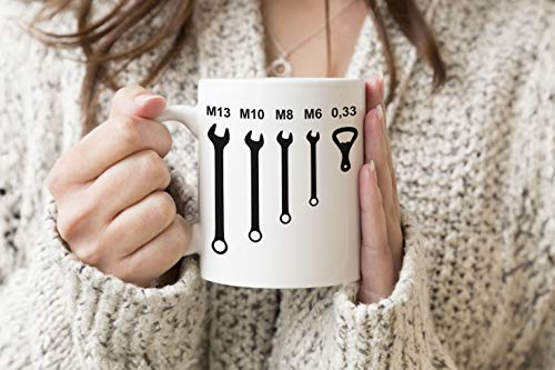 Trendy Beer Bier Mechanic Wrench Set White Coffee Tea Mug Regular 330ml Cup