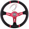 Motorsport Lenkrad,MoreChioce Universal 14 Zoll 35cm Rennlenkrad Sportlenkrad Rutschfestes Rennwagen Lenkrad Modifiziertes Auto Styling Zubehör,Rot