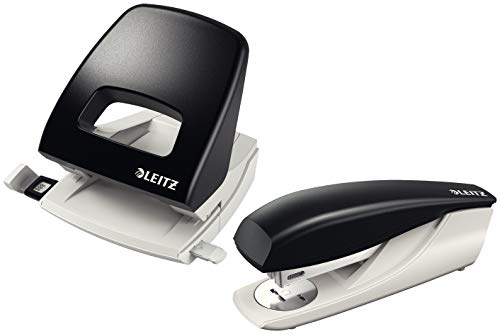 Leitz Locher, 25 Blatt, Anschlagschiene mit Formatvorgaben, Metall, NeXXt (schwarz | set)