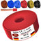 MAS Premium Câble conducteur H07 V-K 10 mm² de 5 à 100 m - Noir, marron, bleu foncé, jaune vert, bleu clair ou rouge - Fil unique flexible (rouge, 20 m)