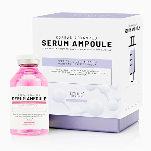 BRÜUN HS - Control Hair and Scalp Ampoule Serum – Micro Needling Korean Serum Booster Meso For Hair Growth Use with and without Derma Pen Microneedling Skin Care Serum 1.18 fl.oz