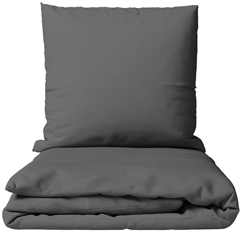 Leonado Vicenti Baumwolle Bettwäsche Uni 135x200 155x200 155x220 200x200 200x220 220x240 wählbar, 2teilig, Silber