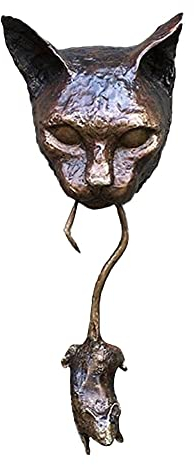 LLDDSS Türklopfer Dekoration Harz Katze Catch Maus Wandbehang Garten Dekoration Tür Anhänger Outdoor Decor Home Garten Handwerk