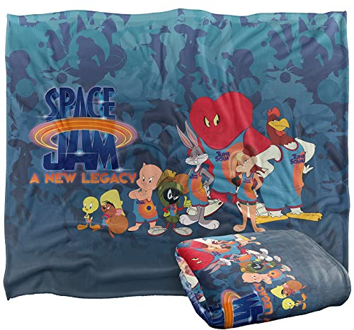 LOGOVISION Space Jam 2 Silky Touch Kuscheldecke, Optimalweich, 152 x 127 cm