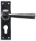 From the Anvil Black Straight Lever Euro Lock Set