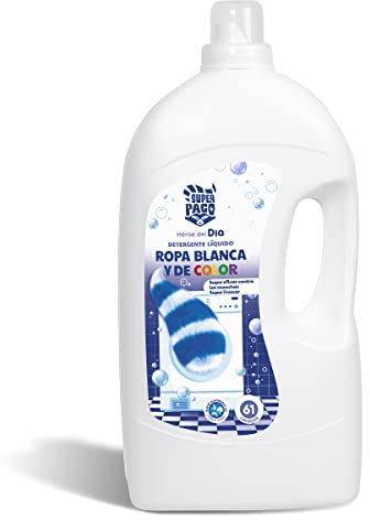 DIA SUPER PACO detergente máquina líquido blanco&color botella 61 lv