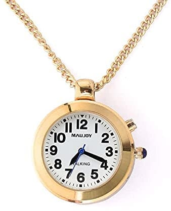 MAUJOY Deutsch Sprechende Damen Armbanduhr I Blindenuhr Taschenuhr I Datum- und Zeitansage I Für Blinde, Senioren und Demenzkranke