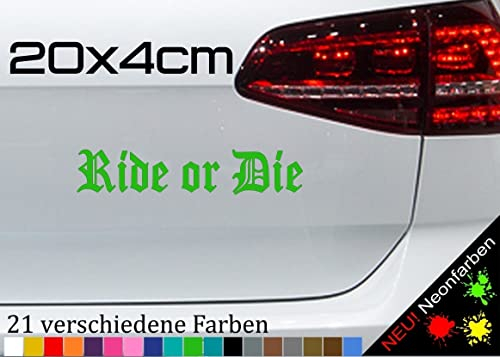 Ride or Die Aufkleber MTB Downhill BMX Sticker Enduro Bike Motorrad JDM 20x4cm in 21 Farben