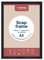 Europel Cadre Porte affiche clic-clac léger A3, finition noire mate et poudrée, Profil 25x11 mm, Aluminium anodisé et protecteur anti-reflet, Dimensions extérieures 328x451 mm, Dos polystyrène gris