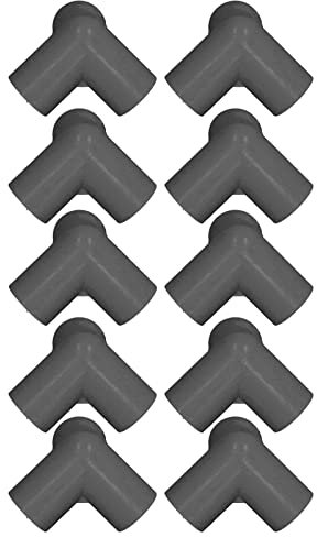 10PCS Raccordi per Tubi in PVC, Raccordi per Tubi a 3 Vie Raccordo a T in Plastica Raccordo Angolare a Gomito Raccordi Angolari a T con Diametro Interno 25 Mm, per Raccordi per Serre Mobili e(Nero)