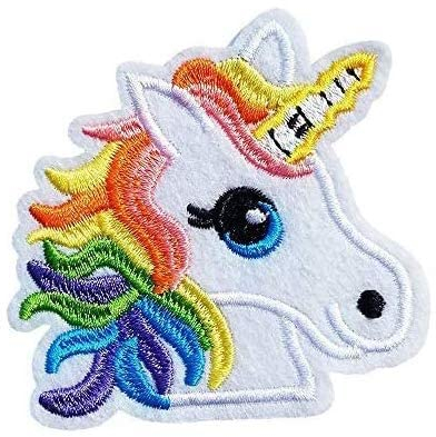 3 Stück süß Einhorn Applikation Stickerei Aufnäher Set, Flicken zum Aufbügeln, Gestickte Flicken Aufnäher, Coole Patches für Männer, Frauen, Jungen, Mädchen, Kinder