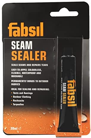 Fabsil GRFAB61 Nahtversiegelung, 30 ml, repariert Risse und beschädigte Nähte für Zelte und Outdoor-Ausrüstung