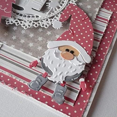 Gowxs Weihnachtsmann-Zwerg Schneidemaschine Stanzschablone, Scrapbooking Prägeschablonen, Fotopapier, Karten, Handwerk Prägung, Bastel-Produktion, Geburtstagsgeschenk, Stanzformen