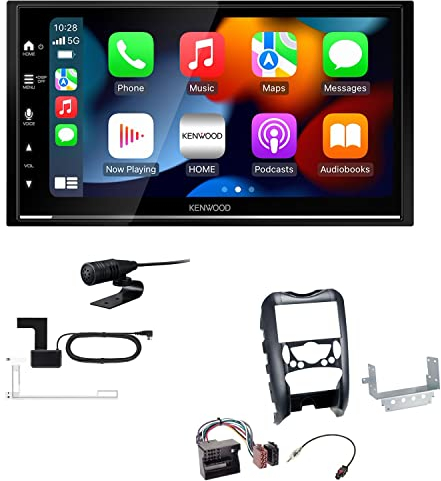 Kenwood DMX7722DABS 2-DIN Autoradio kompatibel mit WiFi Apple CarPlay Android Auto Bluetooth DAB+ USB passend für MINI Cooper und One R56 2006-2014 schwarz ohne Canbus