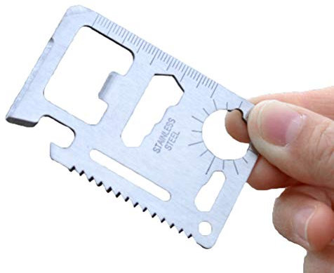 Multitool-Karten-Edelstahl-Brieftaschen-Survival-Kreditkartenwerkzeug 69 X 45 X 2 Mm für Flaschenöffner