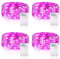 Vacoulery Lucine Led Decorative a Batteria 3 Metri 9.85FT 30LED Luci Stringa Led a Batteria Ghirlanda Luminosa Interni Esterni per Natale Casa Feste (4 Pezzi, Rosa)