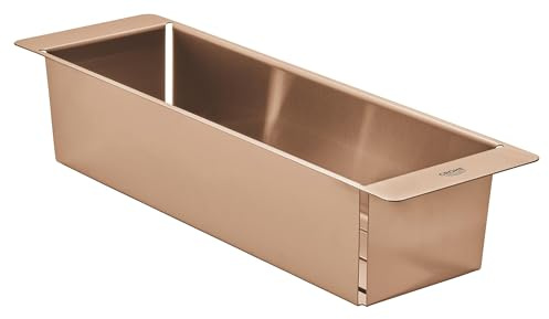 GROHE Sieb (Material: Edelstahl, spülmaschinenfest, korrosionsfrei, 490 x 150 x 100 mm), warm sunset gebürstet, 40853DL0