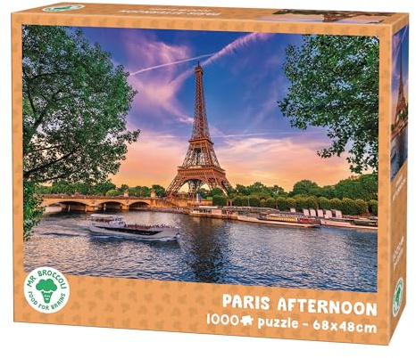 Mr. Broccoli Puzzle Nachmittag in Paris 1000 Teile | Eiffelturm an der Seine