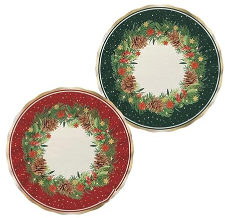 Zeus Party 6 Piatti in carta Fondi Natalizi CHRISTMAS TWINKLE 24 cm