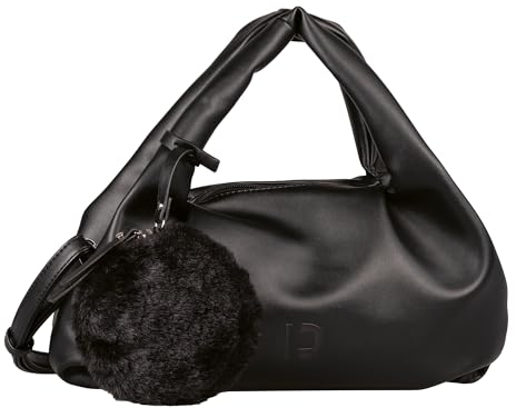 TOM TAILOR Denim Nila Damen Shopper Umhängetasche Reißverschluss Klein Schwarz