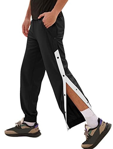 CCOOfhhc Reha Hose Herren Seitlich zu öffnen Jogginghose Lang Weite Bein Abreißhose Freizeithose Locker Lässig Sportswear Trainingshose mit durchgehendem Lang Jogginghose mit Reissverschluss