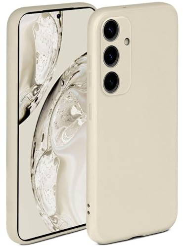 ONEFLOW Soft Case für Samsung Galaxy S24 Plus Hülle aus Silikon mit Kameraschutz, Silikonhülle mit erhöhtem Schutz fürs Display, Backcover Schutzhülle, weiche Handyhülle, Creme