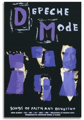 szzmyo Depeche Mode Poster mit Liedern des Glaubens und der Hingabe, dekoratives Gemälde, moderne ästhetische Leinwandposter, Schlafzimmer-Kunst, Wohnzimmer-Dekoration, Poster, 40 x 60 cm, ungerahmter