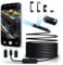 Dual Lens:PIXACO Borescope Endoscope Camera with Light, 1920P Inspection Camera with 8+1 Adjustable LED Lights, 16.4ft Semi-Rigid Cable, Waterproof Snake Camera for iPhone, iPad,