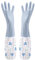 JYJLLM Velvet lining Marigold Gloves Medium for，washing up gloves large，kitchen gloves for washing dishes，Applicable to kitchen Premium Rubber Gloves for Work (1, Blue beam opening)