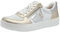 Tamaris Comfort Damen Sneaker flach mit Reißverschluss Freizeit, Mehrfarbig (Gold/Silver), 37 EU