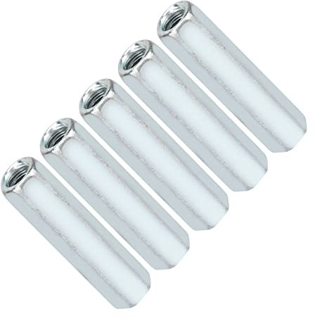 WPKD BLUEIY Dado Lungo Dadi Standoff a Stelo Lungo,5 Dadi M6×40,Dado a Manicotto Esagonale Distanziatore Elementi di Fissaggio Filettati di Accoppiamento Filettatura Dritto Aste in Acciaio