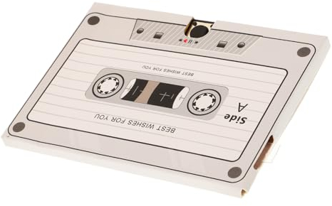 TEHAUX Kassette Grußkarte Mit Aufnahmefunktion Musik Und Botschaftskarte Für Geburtstage Hochzeiten Weihnachten Und Mehr Sekunden Aufnahmemöglichkeit Für Persönliche Grüße Und