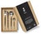 VIDI FERRO Set de Couverts Argent Poli | Service de Table 6 Personnes | Couverts de luxe 24 pièces | Cuillères, Fourchettes, Couteaux, Cuillères à café | Acier inoxydable | Passe au Lave-vaisselle