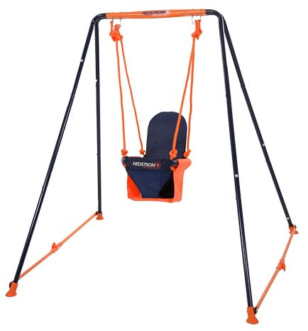 Hedstrom Fast Folding Baby Toddler Swing | 6-36 Months Kids Outdoor Garden Play Seat | 119cm x 115cm x 110cm | Child's First Fun Adjustable Toy Chair