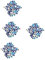 STOBOK 4sets Turkish Eye Jewelry Evil Eye Nail Stickers Colorful Evil Eye Charms Blue Evil Eye Beads Flat Round Beads Glass Evil Eye Beads for Bracelets Blue Evil Eye DIY Acrylic 60pcs*4