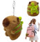10cm Capybara Plüschtier Anhänger, Capybara Kuscheltier Schlüsselbund, Niedlichen Capybara Plushies, Simulation Capybara Plüschtier Für Mädchen Und Jungen, Kinder Plüschtier (Schildkrötenanhänger)