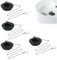 peiqiup Apones de Drenaje de Goma (4 Piezas), Tapón de Drenaje de Cadena, para Fregadero, Lavabo, bañera, tapón de Cadena para Lavabo, Tapón de Drenaje Desmontable, Negro