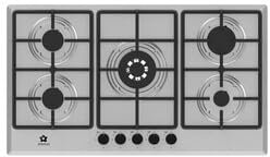 Wintem Piano Cottura 5 Fuochi Gas 90 cm in Acciaio Inox con Griglie in Ghisa – Cucina a Gas Professionale per Casa