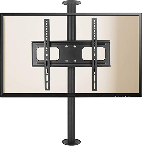 Universal TV Stand with 360 Rotating e, Fits 32-55 LCD TV, Floor Mount, Rotate, Glass, Black