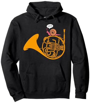 Hornschnecke ruft Mama Tierwitz Motiv mit Horn und Schnecke Pullover Hoodie