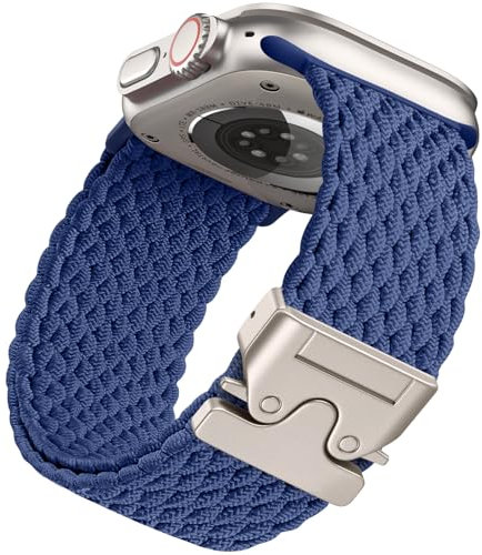 PIOWNN Braided Straps Compatible with Apple Watch Ultra 2 Strap 49mm 46mm 45mm 44mm 42mm - Stretchy Fabric Nylon Band with Parachute Buckle - for iWatch Ultra 3, SE 3, Series 11 10 9 8 7 6 5 4 3 2 1