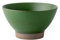 Japanese 6.5-inch coarse pottery noodle bowl, high foot ceramic ramen bowl - green
