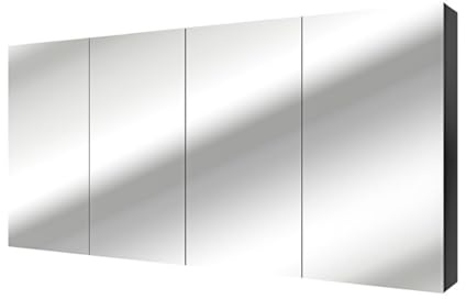 AcquaVapore by Sandra Jentho Spiegelschrank Badspiegel Badezimmer Spiegel City 160cm Esche schwarz JA mit 2X 5W LED-Strahler