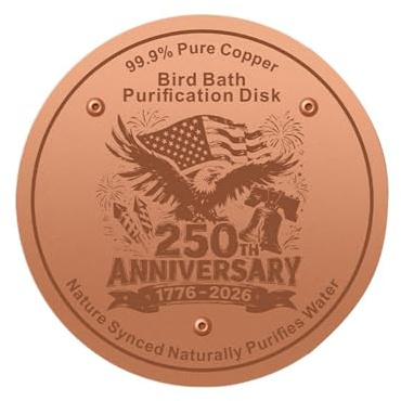 Générique Purifying Disc for Bird Bath and Birds - Copper Cleaner - Anti-Algae - Clean Water Maintenance Tablets - Outdoor Use - Garden Patio Pond Fountain Decorative Outdoor Durable Long Lasting