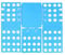 Relaxdays Wäschefalter 3. Generation, klappbar, 68 x 57 cm, Faltbrett für Shirts, Hemden, flexibel, Flip, Fold, blau