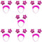 Oblique Unique Braut + Team Braut Haarreifen Set für Junggesellinnenabschied JGA Hochzeit in Pink