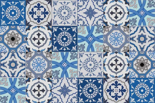 Queence | Küchen Spritzschutz Fliesenmuster 60x40 cm | Küchenrückwand | Alu-DiBond | Abdeckung Herd und Spüle | Küchenpaneele| Küchenfliesen | Fliesenspiegel | Rückwand, Größe :60x40 cm