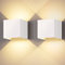 20W LED Wandleuchten Aussen 2 Stücke Auf und ab Einstellbarer Lichtstrahl Wandlampe innen IP65 Wasserdichte Wandbeleuchtung Weiß