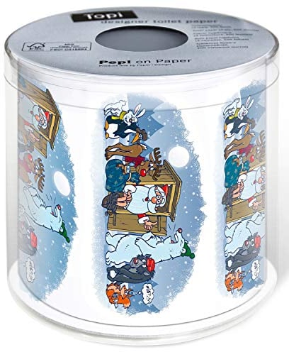 Toilettenpapier 1 Rolle Waiting Time - Eile am Klo | Tiere | Winter | Weihnachten